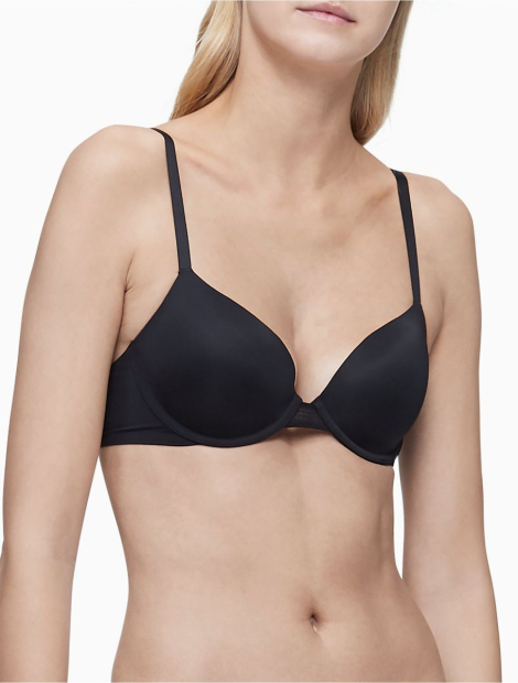 Комплект белья Calvin Klein бюст и трусики хипстеры 1159847867 (Черный 38DD/XL)
