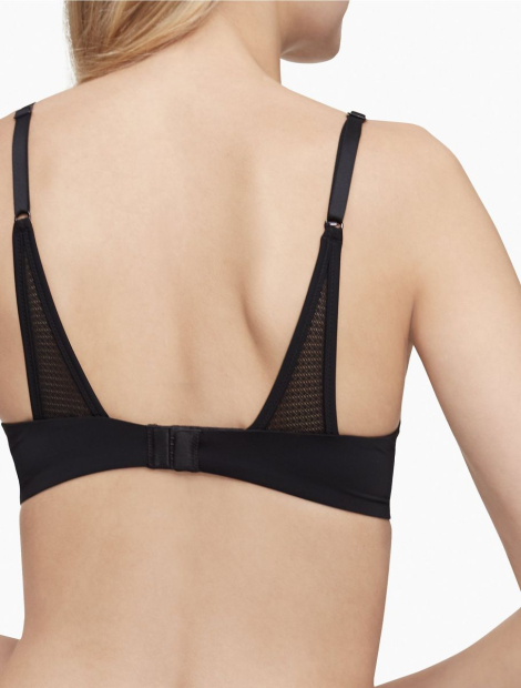 Комплект белья Calvin Klein бюст и трусики хипстеры 1159847867 (Черный 38DD/XL)