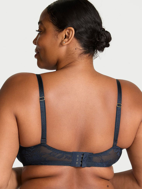 Комплект белья Victoria's Secret бюстгальтер Push-up и трусики тонг 1159849853 (Синий 34A/S)