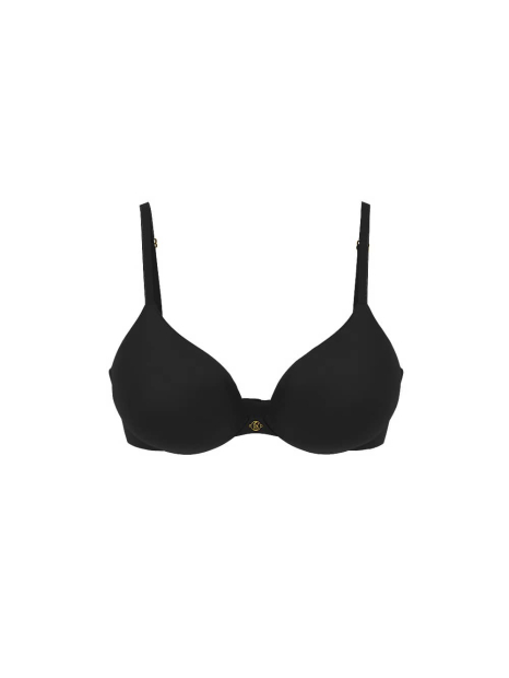 Комплект белья Victoria's Secret бюст Push-Up и трусики тонг 1159849904 (Черный 38D/XL)