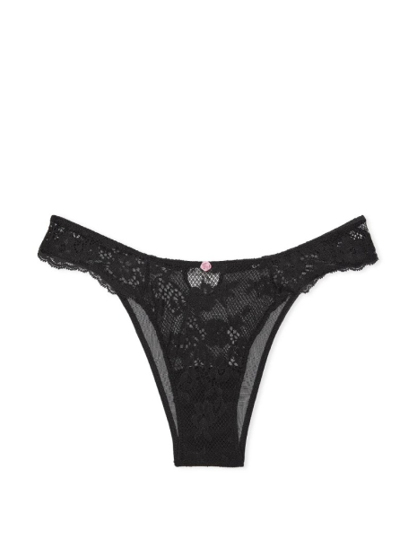 Кружевной комплект Victoria's Secret бюстгальтер и трусики бразильяны 1159850528 (Черный L)