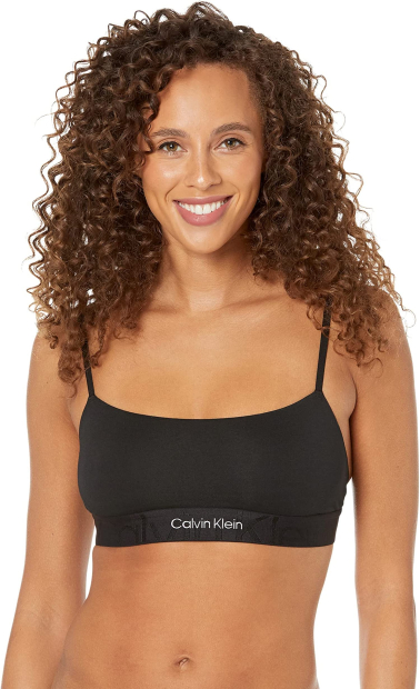 Женский комплект белья Calvin Klein бюст и трусики тонг 1159850741 (Черный XS)