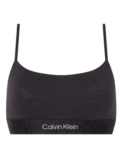 Женский комплект белья Calvin Klein бюст и трусики тонг 1159850741 (Черный XS)