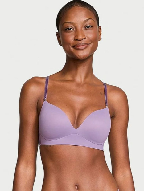 Жіночий комплект білизни Victoria's Secret ліф Push-up та трусики стрінги 1159850770 (Бэзовий 34B/S)