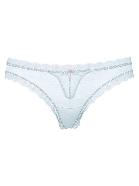 Комплект білизни Victoria's Secret бюстгальтер та трусики тонг 1159852068 (Блакитний 38D/XL)