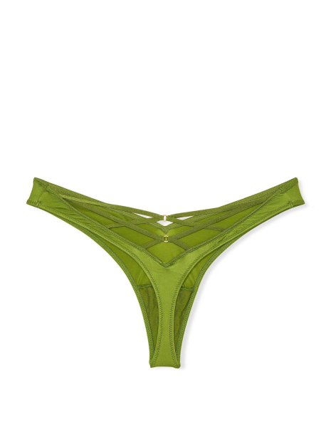 Вишуканий комплект білизни Victoria's Secret погруддя Push-Up та трусики тонг 1159852282 (Зелений 36A/M)