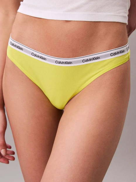 Женский комплект белья Calvin Klein лиф триангл и трусики тонг 1159852613 (Салатовый S)