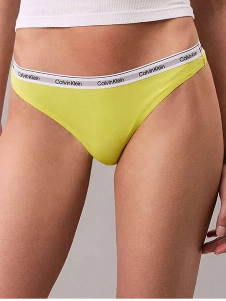 Женский комплект белья Calvin Klein лиф триангл и трусики тонг 1159852613 (Салатовый S)