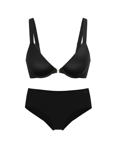 Жіночий комплект білизни Victoria's Secret бюстгальтер і безшовні трусики 1159853574 (Чорний 34A/S)