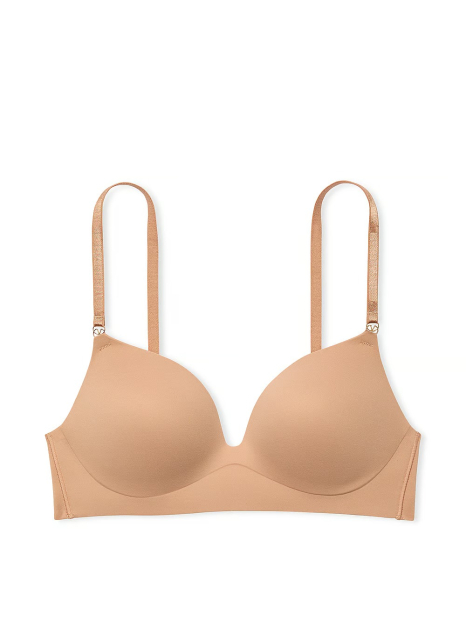 Женский комплект белья Victoria's Secret бюст Push-up и трусики тонг 1159853808 (Бежевый 38C/L)