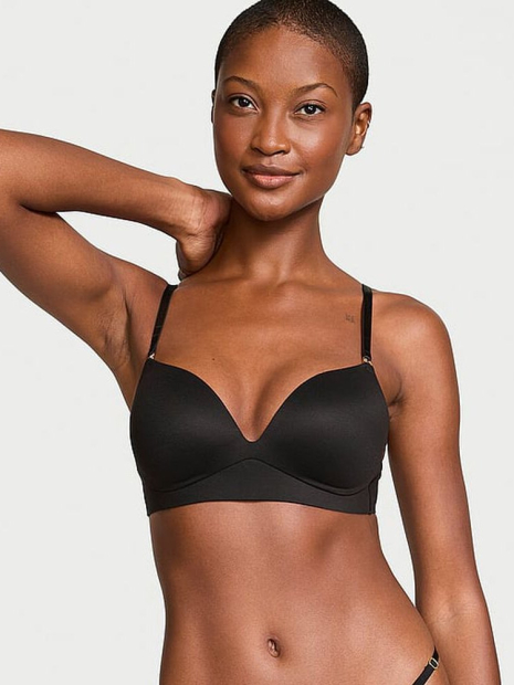 Жіночий комплект білизни Victoria's Secret погруддя та безшовні трусики чики 1159855162 (Чорний 32A/XS)