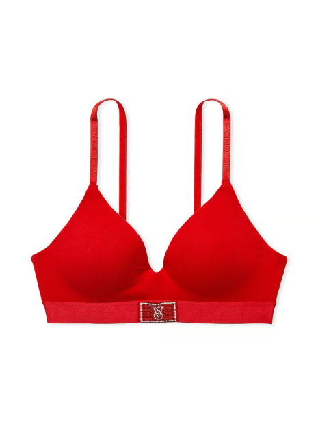 Жіночий комплект білизни Victoria's Secret ліф та трусики тонг 1159856190 (Червоний 34B/S)