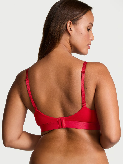 Женский комплект белья Victoria's Secret лиф и трусики хипхаггеры 1159856369 (Красный 36B/L)