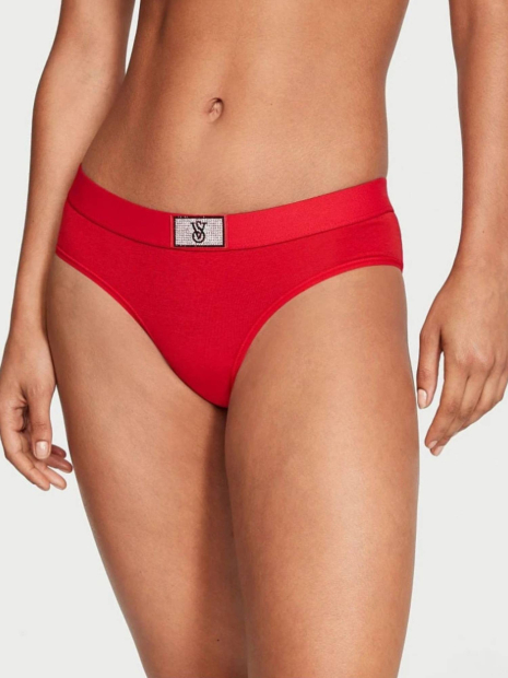 Женский комплект белья Victoria's Secret лиф и трусики хипхаггеры 1159856369 (Красный 36B/L)