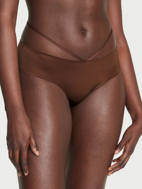 Комплект белья Victoria's Secret бюст Push-up и трусики чики 1159856391 (Коричневый 34B/M)