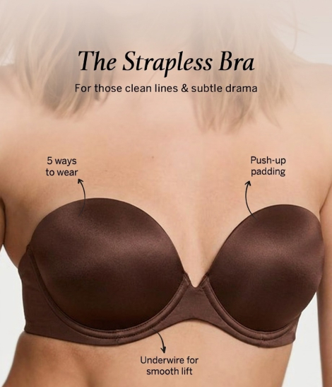 Комплект белья Victoria's Secret бюст Push-up и трусики чики 1159856391 (Коричневый 34B/M)