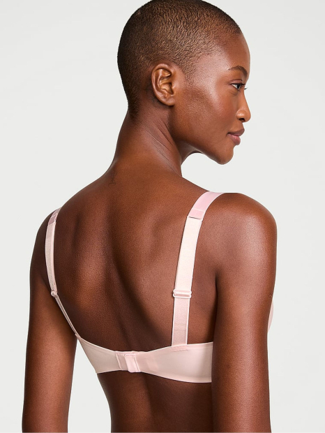 Комплект белья со стразами Victoria's Secret лиф Push-Up и трусики бразильяны 1159856559 (Розовый 34A/M)