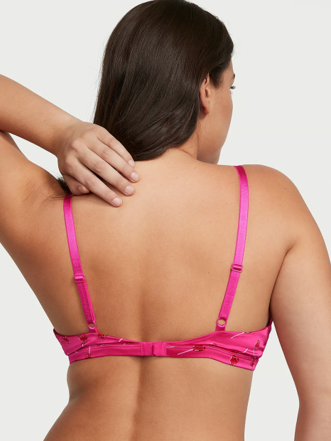 Комплект белья Victoria's Secret бралетт с принтом и открытые трусики чики 1159856972 (Розовый S)