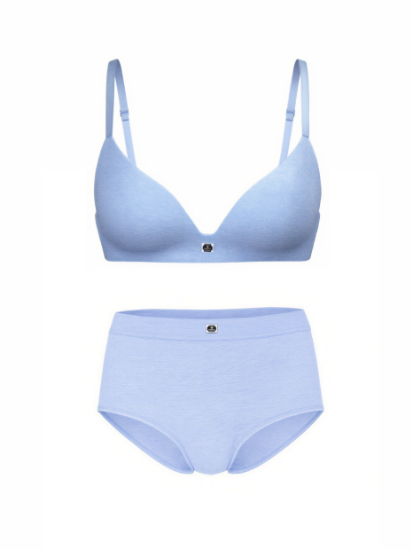 Женский комплект белья Victoria's Secret лиф и трусики брифы 1159857607 (Голубой 32C/S)