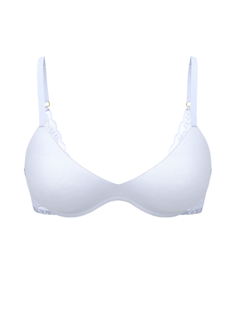 Гладкий комплект з мереживом Victoria's Secret погруддя Push-Up та безшовні трусики чики 1159857786 (Блакитний 34D/M)