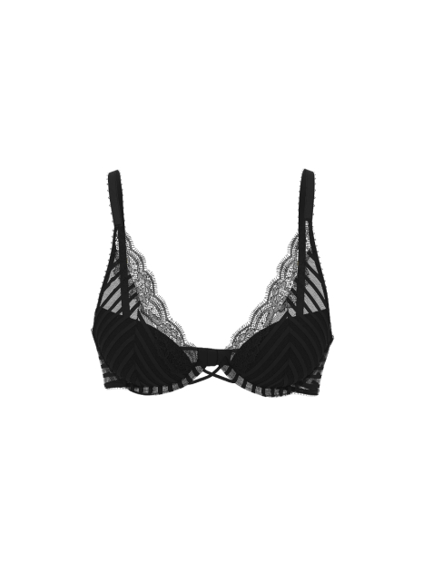 Женский комплект белья Victoria's Secret лиф и трусики чики 1159857885 (Черный 36C/L)