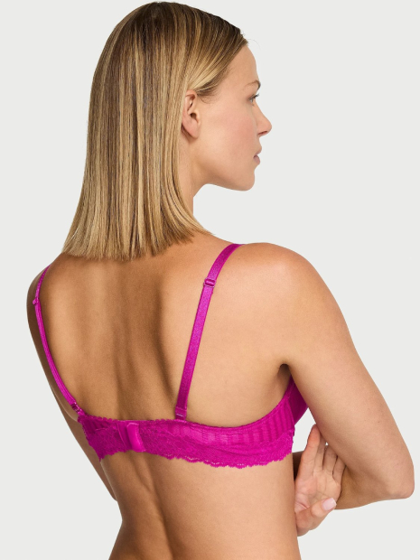 Комплект білизни Victoria's Secret погруддя Push-Up та безшовні трусики тонг 1159858386 (Рожевий 34B/S)