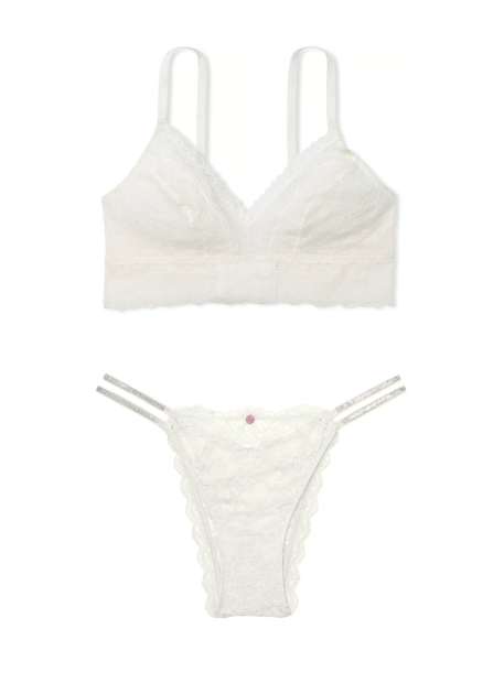 Комплект білизни Victoria's Secret бралетт і трусики бразилії 1159859601 (Молочний XXL)