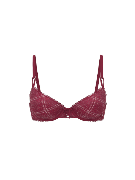 Комплект білизни Victoria's Secret бюст та трусики тонг 1159859852 (Червоний 34B/S)