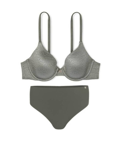 Женский комплект белья Victoria's Secret лиф и трусики тонг 1159860094 (Зеленый 34B/S)