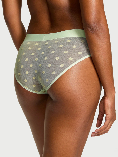 Сітчастий комплект білизни Victoria's Secret бюст та трусики хіпхагери 1159860240 (Салатовий 36B/M)