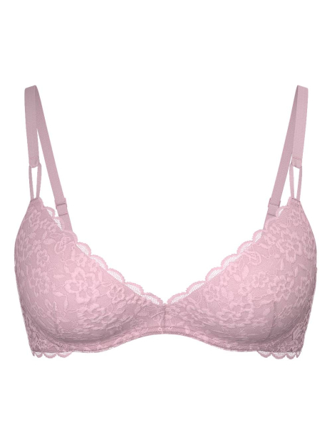 Мереживний комплект Victoria's Secret бюст Push-Up та трусики тонг 1159860875 (Рожевий 36B/L)