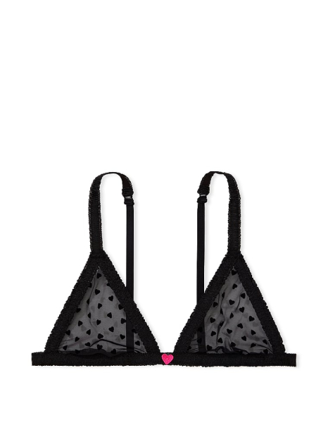 Комплект белья Victoria's Secret лиф триангл и трусики тонг 1159861094 (Черный S)