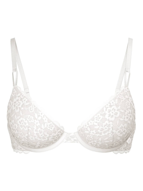 Кружевной комплект белья Victoria's Secret бюст и трусики бикини 1159861392 (Молочный 40D/XXL)