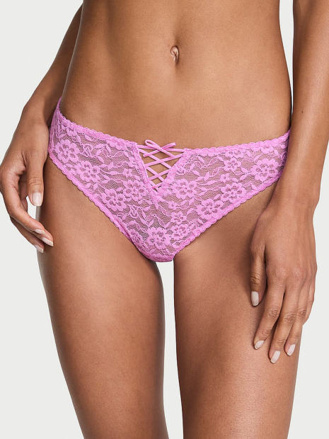 Комплект білизни Victoria's Secret бюст та трусики тонг 1159862104 (Рожевий 36C/L)