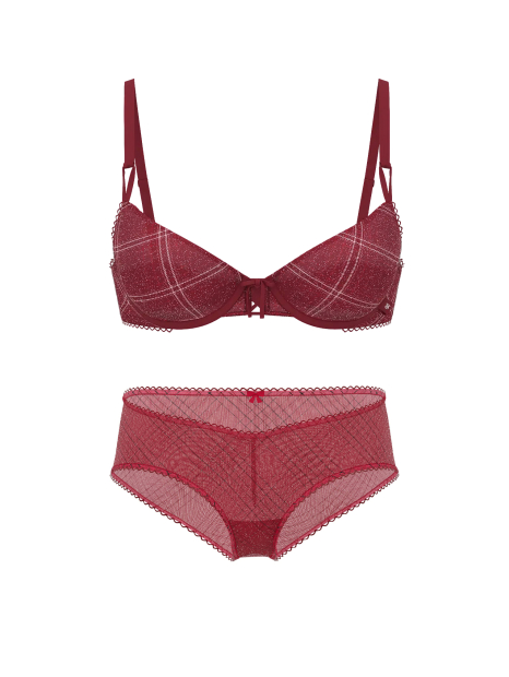 Комплект білизни Victoria's Secret бюст та трусики чики 1159862597 (Червоний 38C/L)