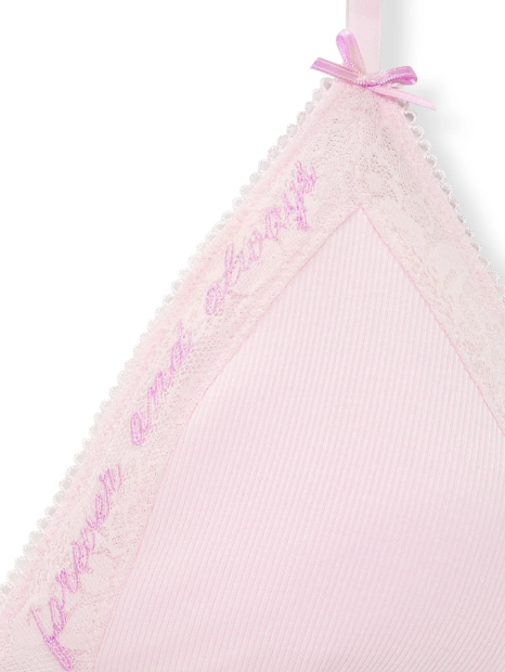 Подарочный комплект белья Victoria's Secret Pink бралетт и трусики стринги 1159862854 (Розовый L)