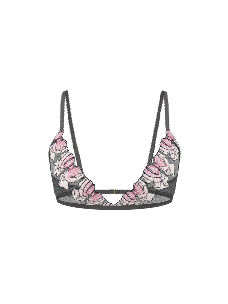 Комплект белья Victoria's Secret бралетт триангл и трусики чики 1159864696 (Черный L)