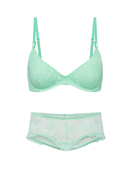 Комплект белья Victoria's Secret бюст Push-Up и трусики чики 1160033896 (Зеленый 34B/S)