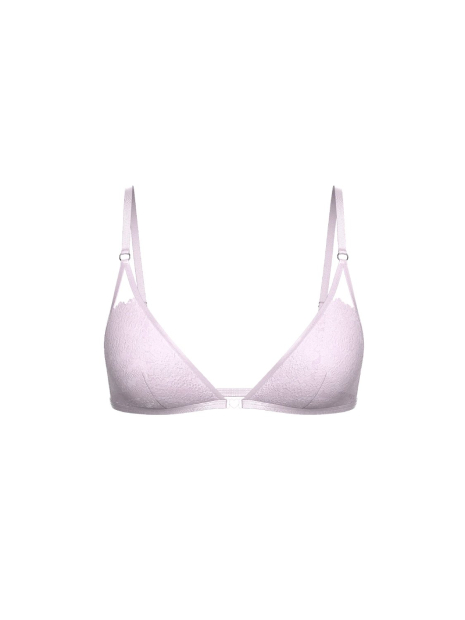 Кружевной комплект белья со стразами Victoria's Secret Pink бралетт и трусики стринги 1160258905 (Розовый L)