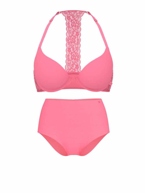 Женский комплект белья Victoria's Secret лиф Push-Up и трусики брифы 1160695471 (Розовый 34A/S)