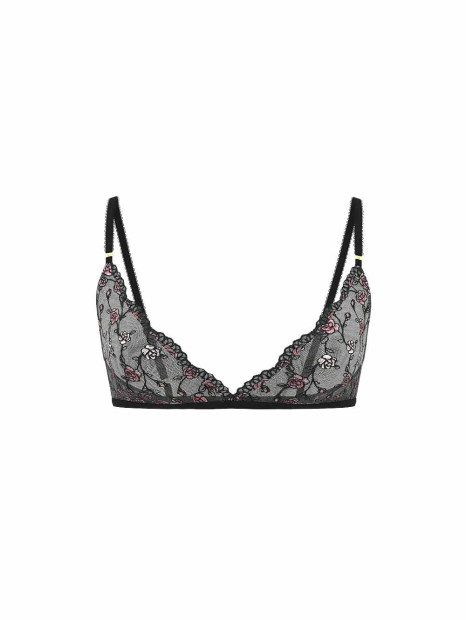 Комплект белья Victoria's Secret бралетт триангл и трусики чики 1160805493 (Черный S)