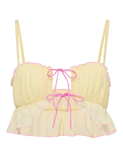 Комплект белья Victoria's Secret Pink бюстгальтер и бесшовные трусики чики 1161226955 (Желтый L)