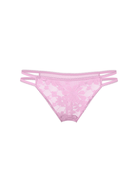 Комплект белья с пайетками Victoria's Secret Pink бюстгальтер и трусики тонг 1161149835 (Сиреневый L)