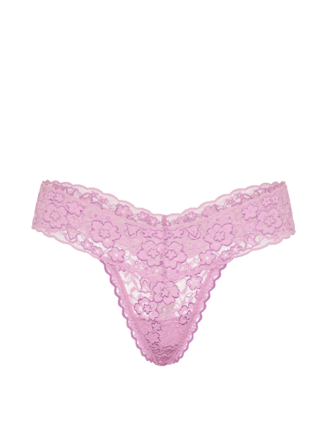 Кружевной комплект Victoria's Secret бюст Push-Up и трусики тонг 1161162797 (Сиреневый 36C/L)