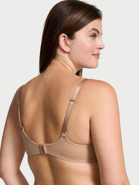 Женский комплект белья Victoria's Secret бюст и трусики тонг 1161307697 (Бежевый 34A/S)