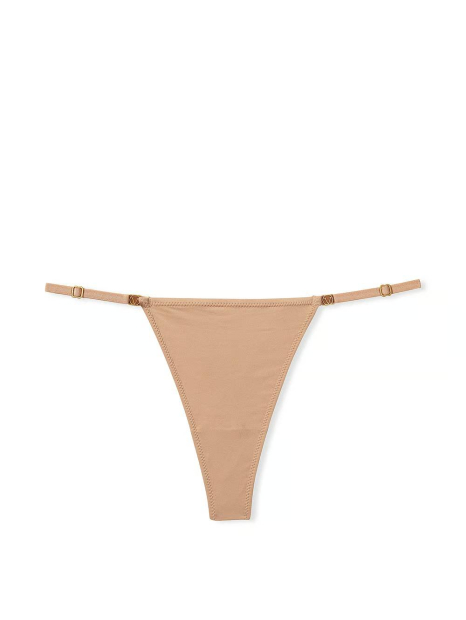Женский комплект белья Victoria's Secret бюст и трусики тонг 1161307697 (Бежевый 34A/S)