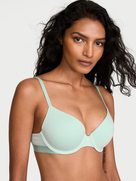 Комплект белья Victoria's Secret бюстгальтер Push-Up и трусики бикини 1161575215 (Бирюзовый 36C/M)