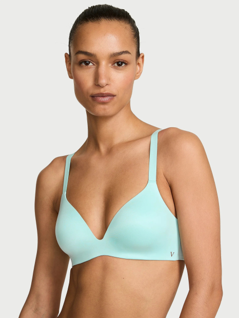 Женский комплект белья Victoria's Secret лиф и трусики бикини 1161665606 (Голубой 36D/M)