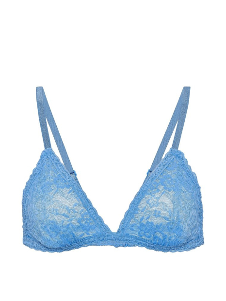 Мереживний комплект білизни Victoria's Secret бралетт триангл та трусики тонг 1161686504 (Блакитний XXL)