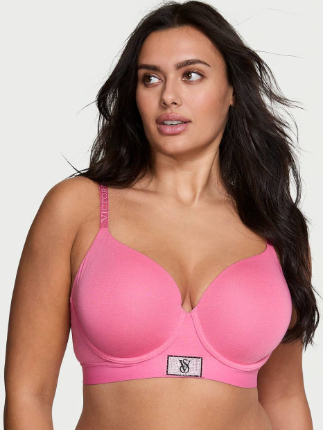 Жіночий комплект білизни Victoria's Secret ліф і трусики 1161689354 (Рожевий 36C/XL)
